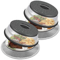 Pack 2 LekDrok Microwave Food Cover with Mat 12 Inch (2*(Cover+12"Mat))