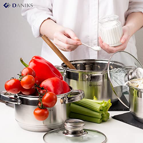 Standard 2 Quart Stainless Steel Stock Pot with Glass Lid (2 Quarts)