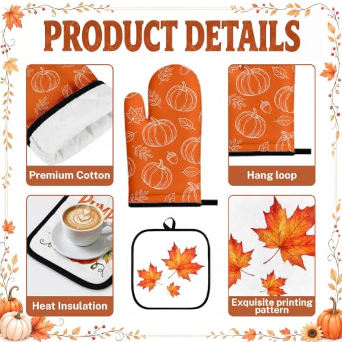 Fall Pumpkin Kitchen Decor Set (Fall Pumpkin Orange)