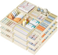 Drawer Organizer Clothes Storage (Beige / 18 Pack)