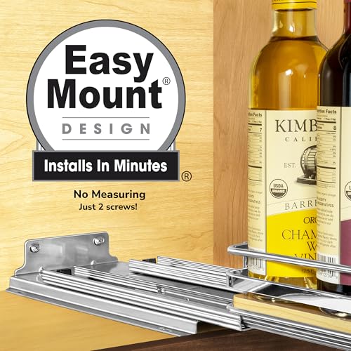 lite™ Pull Out Spice Organization for Cabinets (Wood / 6-1/4" - 1 Tier)