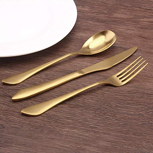 Matte Gold Silverware Set (Matte Gold / 20Pieces)