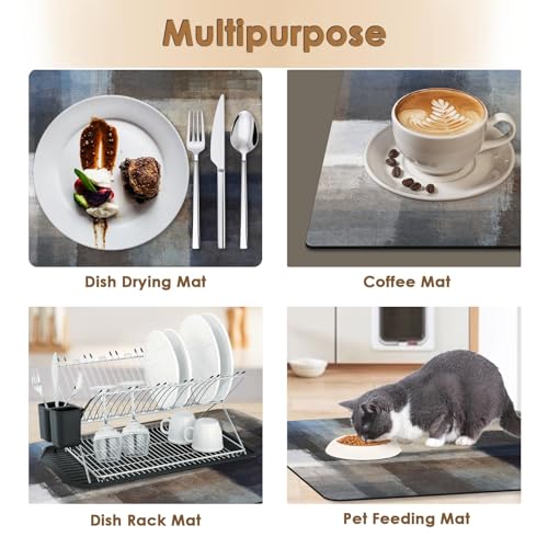 Coffee Mat for Countertops (Gray Blue)