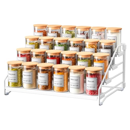 Spice Rack Organizer for Cabinet (White / 1Pack)
