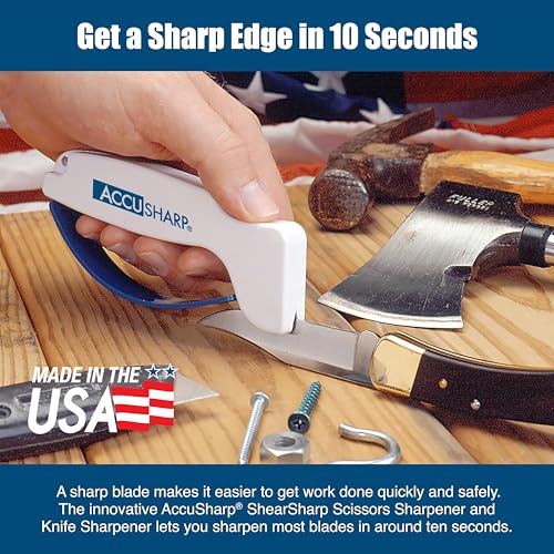 Hand Held Carbide Blade Sharpener & ShearSharp Scissor Sharpener (White & Yellow)