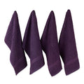 Basic Terry Collection Waffle Dishtowel Set (Solid Eggplant / 15x26")