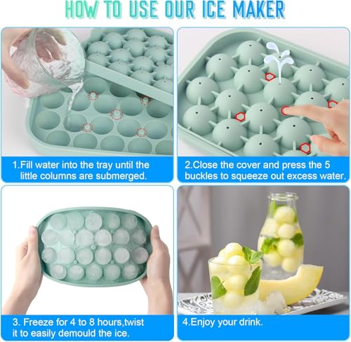 Ice Cube Tray (Green:2PCS)