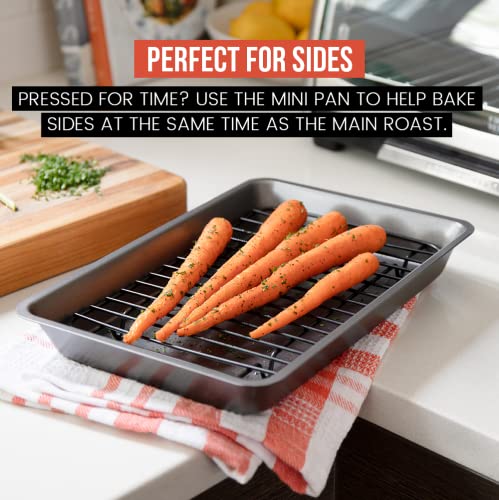 Nonstick Carbon Steel Small Roasting Pan with Rack (Mini)