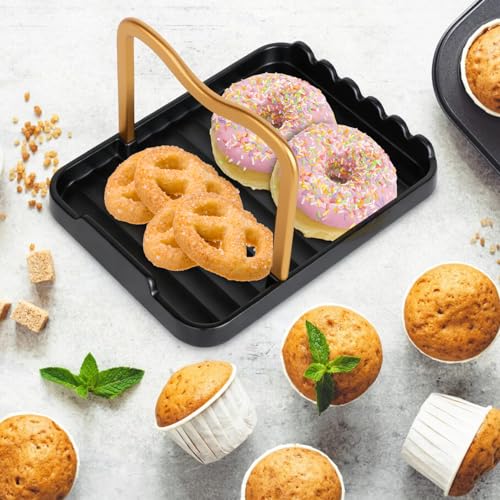 spoon holder and pot lid holder (Gold Black)