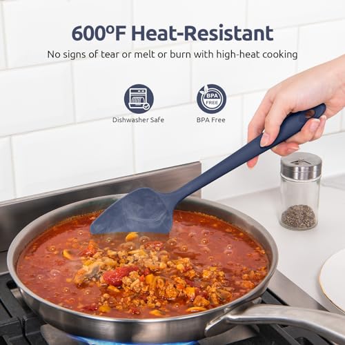 Heat Resistant Silicone Spatula Set (Midnight Blue)