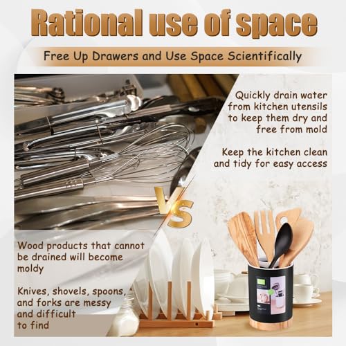 Kitchen Utensil Holder Tableware Storage Bucket