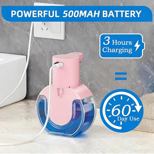 2Pack Automatic Soap Dispenser Touchless (2 Pack-pink 02 / Foam)