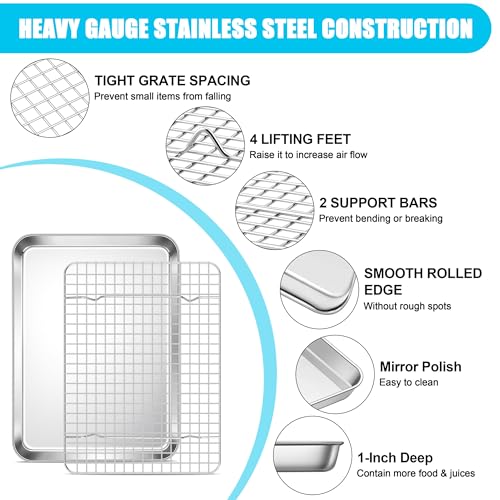 Baking Sheet with Wire Rack Set (12.5"x9.5")