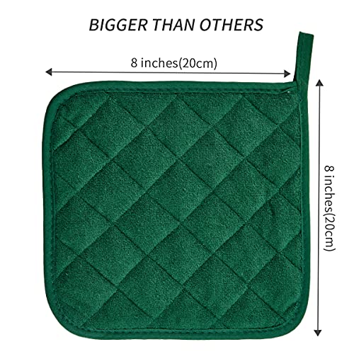 5 Pack Pot Holders for Kitchen Clearance (Dark Green / Pot Holders)