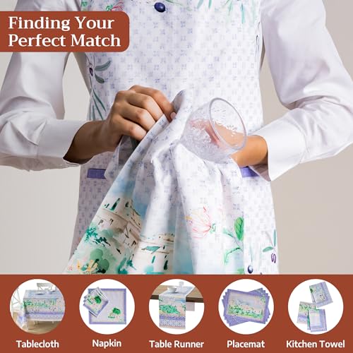Aprons for women with Pocket 100% Cotton Pack of 1 (045 - Luberon)