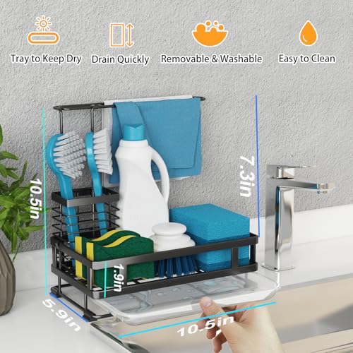 Kitchen Sink Organizer with Brush Rack