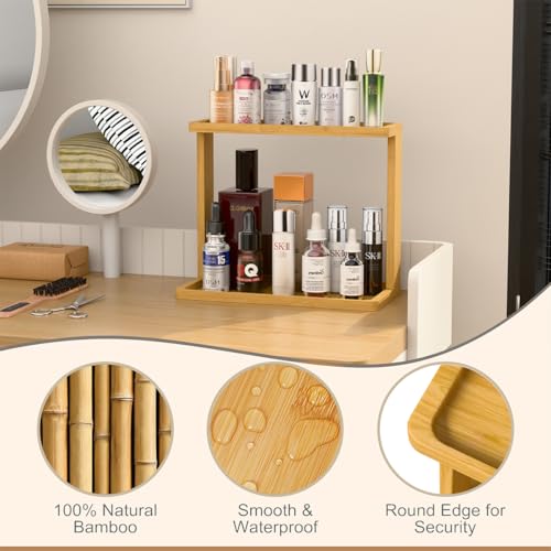 Bamboo Bathroom Organizer Countertop (Natural Bamboo)
