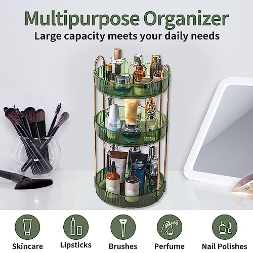 360 Rotating Perfume Organizer (Green / 3 Tier)