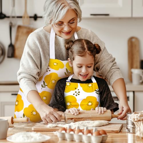 Mommy and Me Apron Set (Yellow Flower)