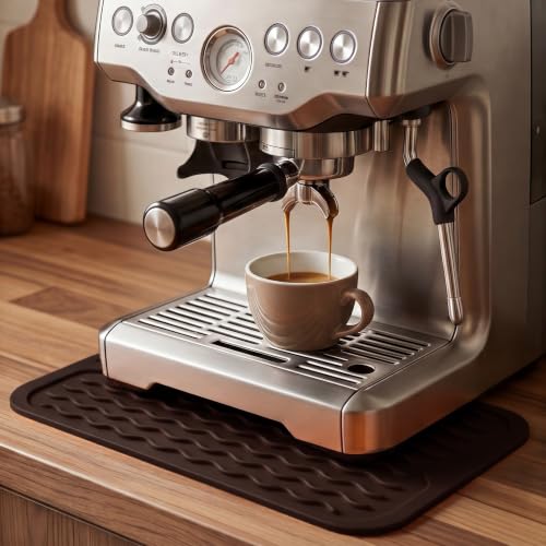 Silicone Dish Drying Mat for Multiple Usage (Coffee / 12"L x 6"W)