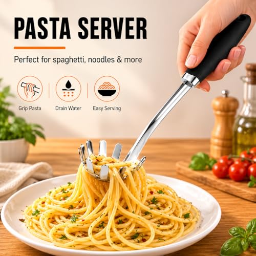 Stainless Steel Pasta Spoon (B-Silver Pasta)