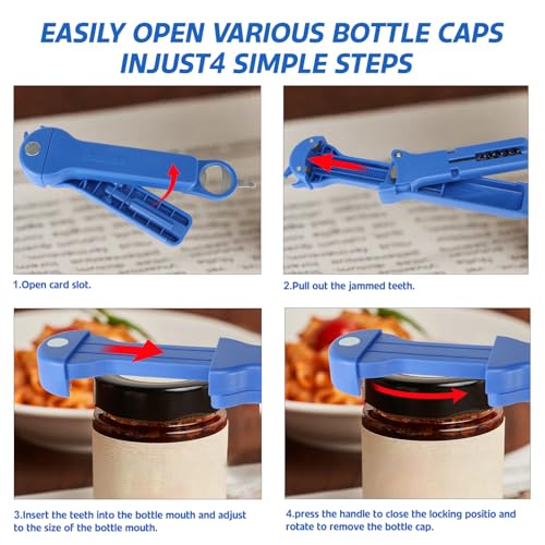 Jar Opener for Seniors with Arthritis (Blue)
