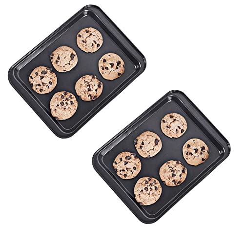 Small Baking Sheet Nonstick 9.45 X 7.09 Inch (9.5x7 inch Black)