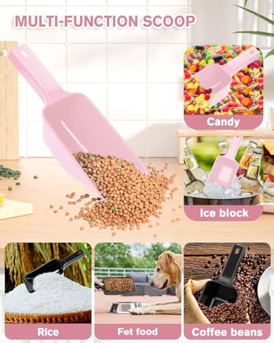 2 Cup Dog Food Scoop (Black and Pink)
