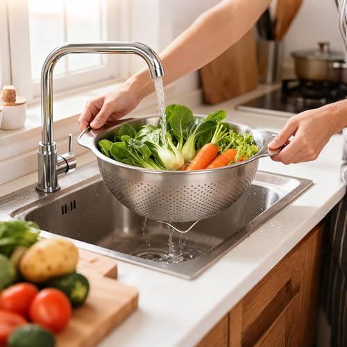 304 Stainless Steel Colander (5QT+5QT)