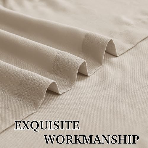 Sheer Curtains 108 inches (H - Taupe / 52"W x 108"L (Pack of 2))
