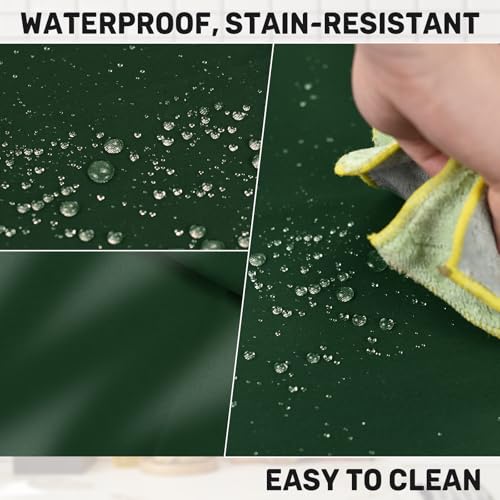 2 Pack Plus Size Waterproof Chef Apron with 2 Pockets for Men Women (Green)
