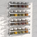 4 Pack Wall Mounted Spice Rack for Kitchen Cabinet (4 PACK / Silver)