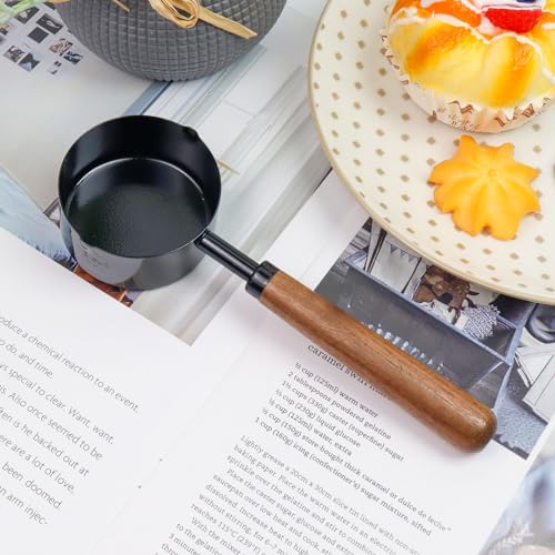 1 3 Cup Stainless Steel Measuring Cup with Wood Handle (1/3 Cup)