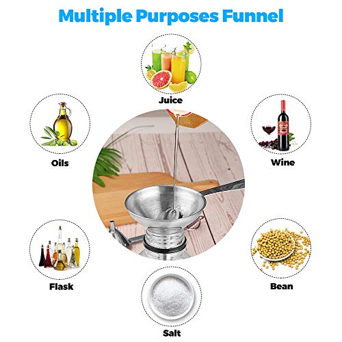 Small Funnels for Filling Bottles (3 Pack (2.95" + 2.16" + 1.77"))