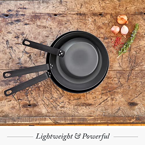 8" Pre Seasoned Carbon Steel Frying Pan Skillet (8" Frying Pan Skillet / Black)