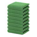 100% Cotton Waffle Weave Kitchen Dish Towels 8 (Grass Green / 13 X 28 - 8 Pack)