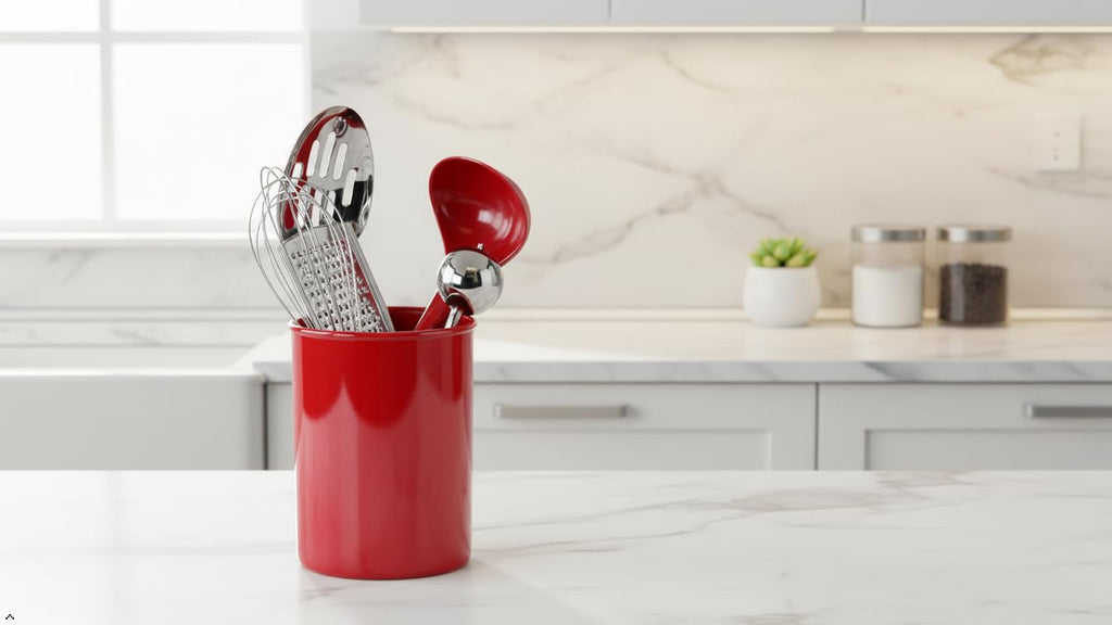 Calypso Basics by Reston Lloyd Plastic Utensil Holder (Utensil Holder / Red)