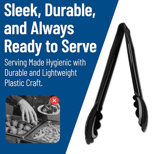 470903 Carly Salad Tong (9" Utility Tong / 1 Pack / Black)