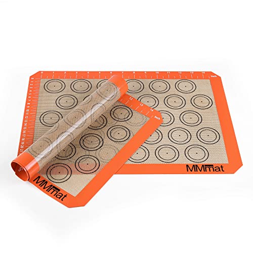 Best German Silicone Baking Mat (Half Sheet Macaron Baking Mat (Set of 2) / 11.625 x 16.5 inches (LxW) *2)
