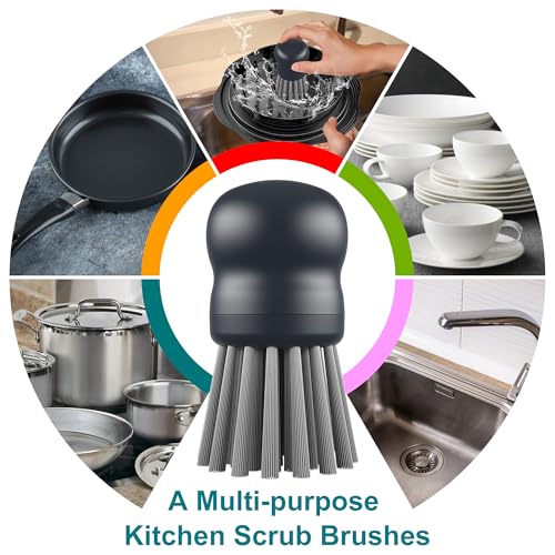 Mini Dish Brush for Cleaning Chicken Shredder (Gray)