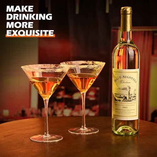 10oz Large Martini Glasses Set of 4 (Classic Martini Glasses)