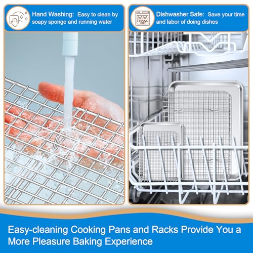 12.5+9 Inch Toaster Oven Pan Tray with Wire Rack (12.5 + 9 Inch)