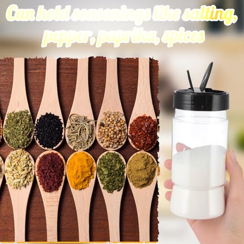 10.1 oz 30 Pack Plastic Spice Jars with Shaker Lids Clear Seasoning Containers Spice Bottles for Kitchen Storing Herbs Seasoning Powders (10.1 oz / Irregular)