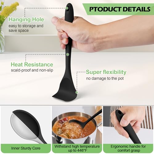 Silicone Cooking Utensil Set (Black)