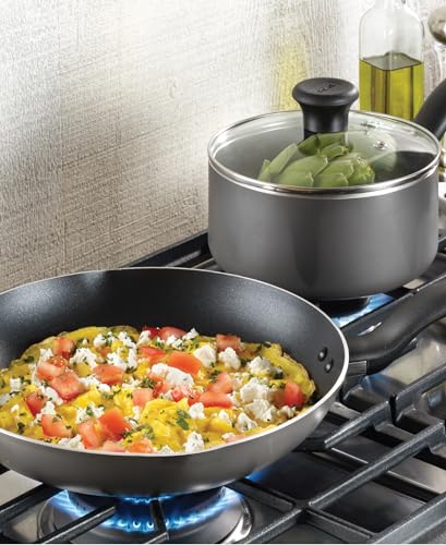Initiatives Nonstick Cookware Set 18 Piece (Stone Gray / 18-Piece)