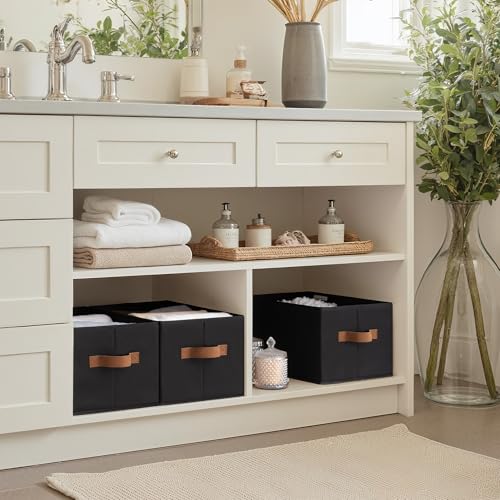 Closet Storage Bins (Large / Black)
