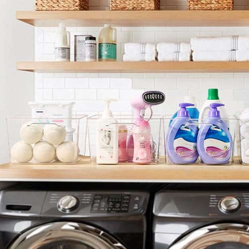 10 Pack Extra Large Clear Storage Bins (11in)