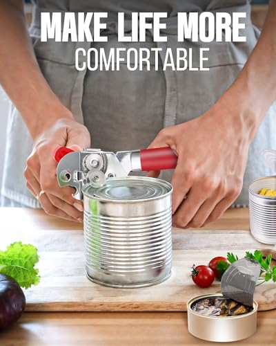 Multifunctional Can Opener Manual (Red)