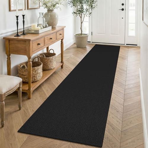 Black Runners for Hallway 2x8 (Black/Dark Grey / 2' x 8' (Runner))