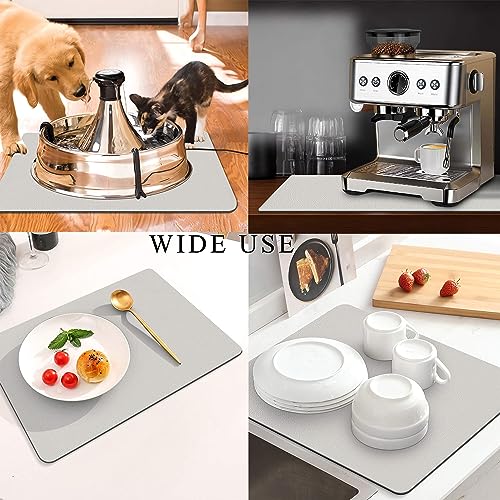 Coffee Mat for Countertops (Light Gray / 12" x 19")